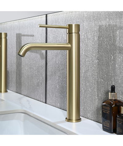 Robinet, mitigeur, rehaussé rond design doré LB-8144GY