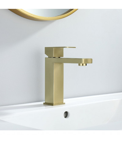 Robinet, mitigeur carré design doré LB-M8140GY