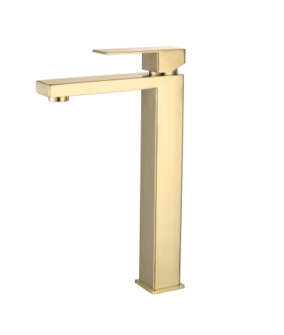 Robinet, mitigeur rehaussé carré design doré LB-M8141GY