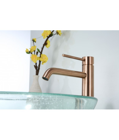 Robinet, mitigeur rond rehaussé design cuivré, LB-M8144RGY