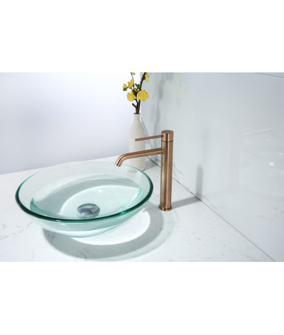 Robinet, mitigeur rond rehaussé design cuivré, LB-M8144RGY