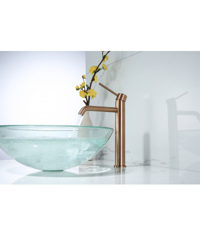 Robinet, mitigeur rond rehaussé design cuivré, LB-M8144RGY