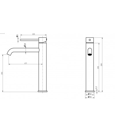 Robinet, mitigeur rond rehaussé design cuivré, LB-M8144RGY