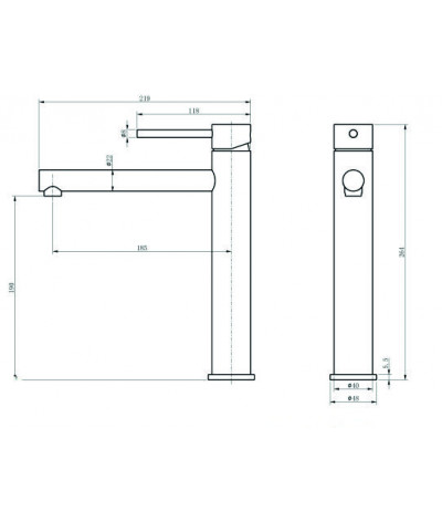 Robinet, mitigeur rond rehaussé design cuivré LB-M8159RGY