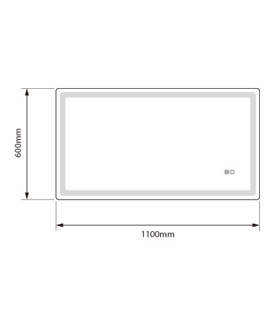 Miroir salle de bain LED rectangulaire LB-6000