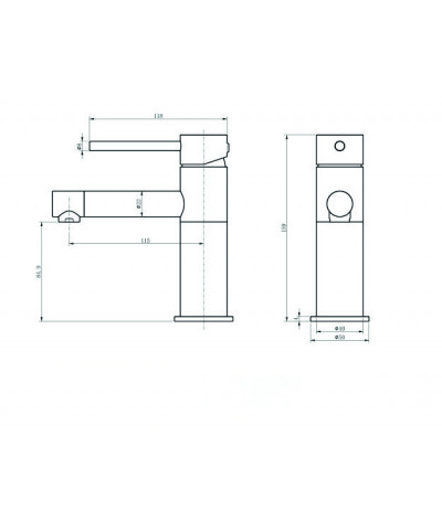 Robinet, mitigeur rond design doré, LB-M8158GY