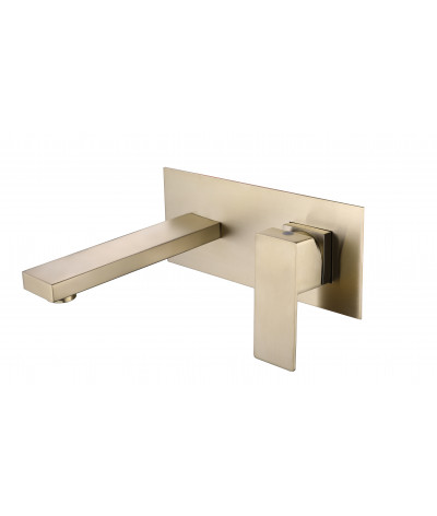 Robinet, mitigeur encastrable carré design doré, LB-M811017GY