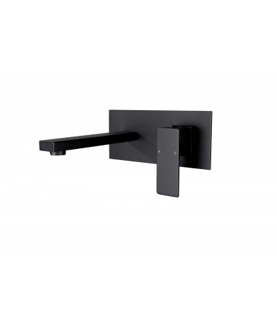 Robinet, mitigeur encastrable carré design noir, LB-M811017B