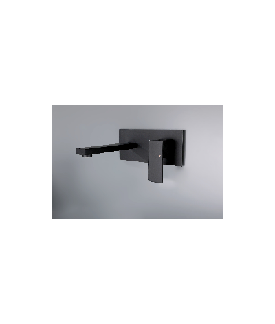 Robinet, mitigeur encastrable carré design noir, LB-M811017B