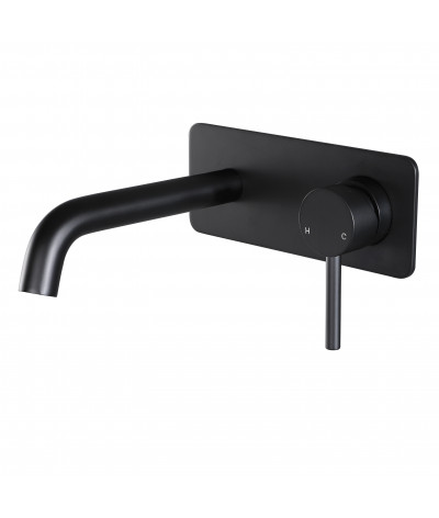 Robinet, mitigeur encastrable rond design noir, LB-M811015B