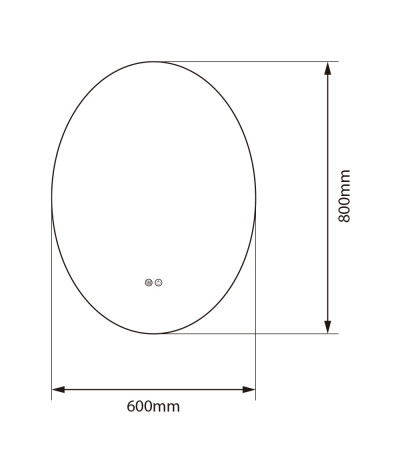 Miroir salle de bain LED anti buée ovale LB-316080