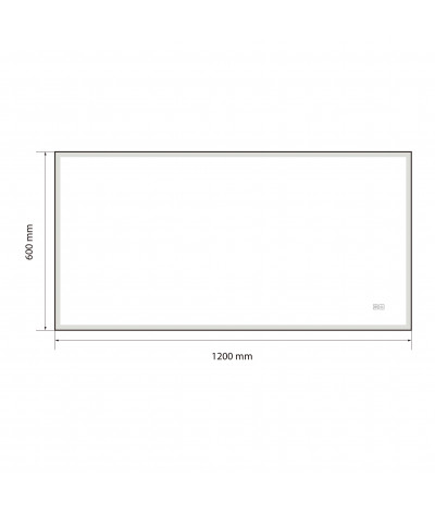 Miroir salle de bain LED anti buée avec cadre noir LB-126080B