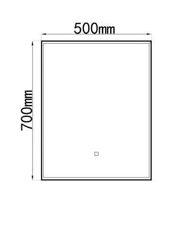 Miroir salle de bain LED avec cadre noir LB-126080