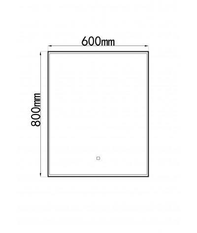 Miroir salle de bain LED avec cadre noir LB-126080