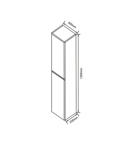 Colonne salle de bain chêne clair LB-C120-75C