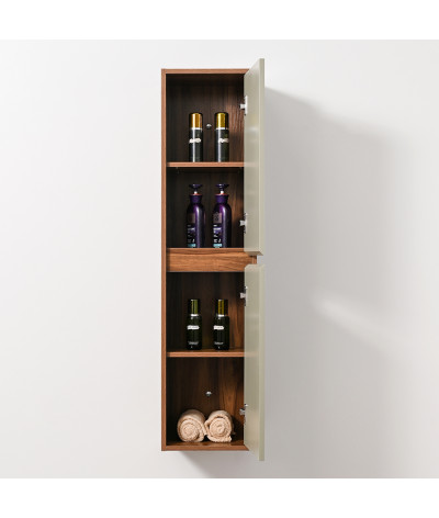 Colonne salle de bain bois et vert LB-C1002