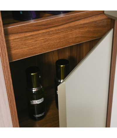 Colonne salle de bain bois et vert LB-C1002