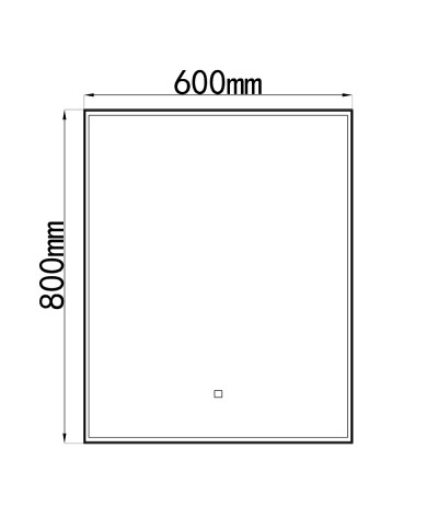 Miroir salle de bain LED anti buée avec cadre noir LB-126080B