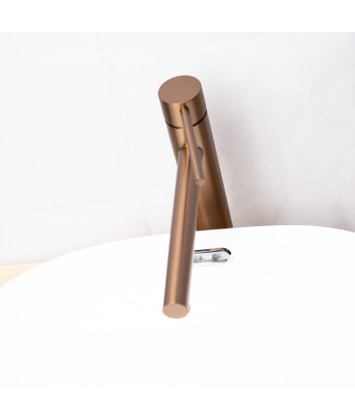 Robinet, mitigeur rond rehaussé design cuivré LB-M8159RGY