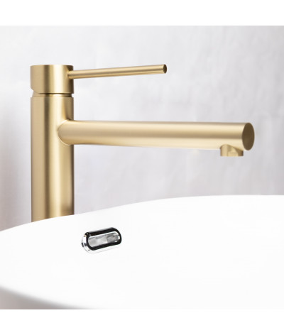 Robinet, mitigeur rond rehaussé design doré LB-M8159GY