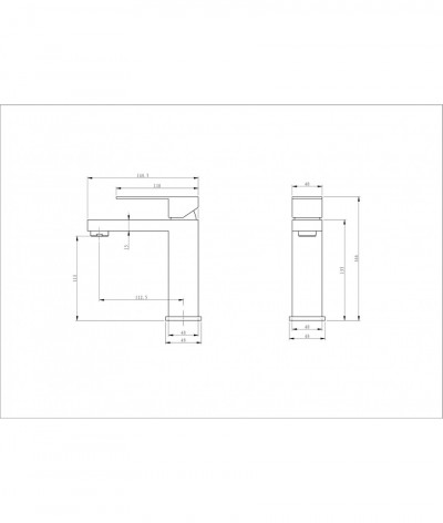 Robinet, Mitigeur de salle de bain cuivré modern LB-M8140RGY