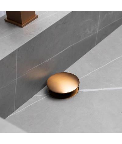 Bonde de lavabo, évier cuivrée avec trop-plein