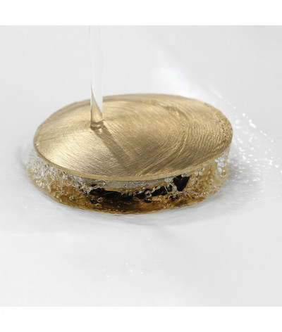 Bonde de lavabo, évier dorée avec trop-plein