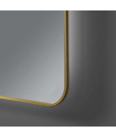 Miroir salle de bain LED rectangulaire anti buée avec cadre Noir LB-4684G