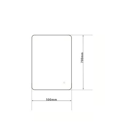 Miroir salle de bain LED rectangulaire anti buée avec cadre Noir LB-4684G