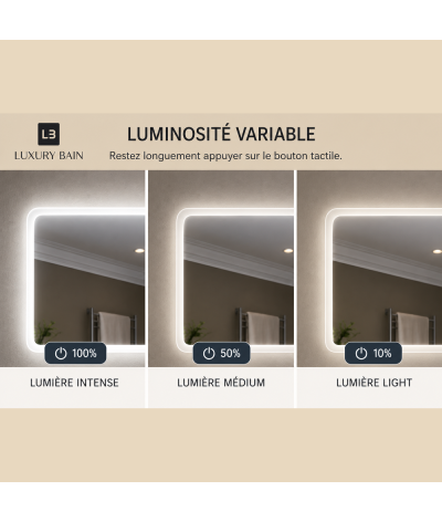Miroir salle de bain LED rectangulaire LB-6000