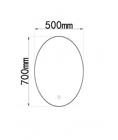 Miroir salle de bain LED rond avec cadre noir LB-338080