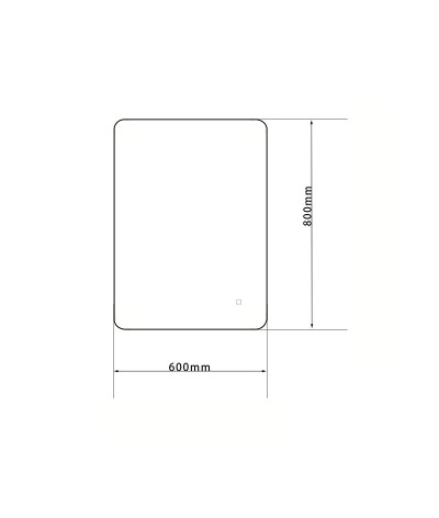 Miroir salle de bain LED rectangulaire anti buée avec cadre Noir LB-4684