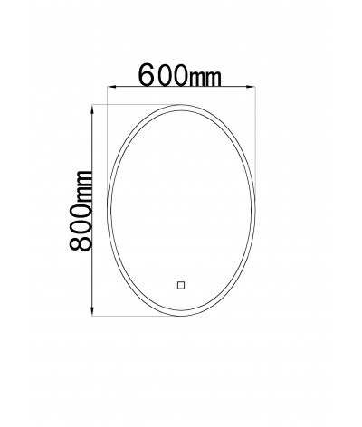 Miroir salle de bain LED ovale LB-228080