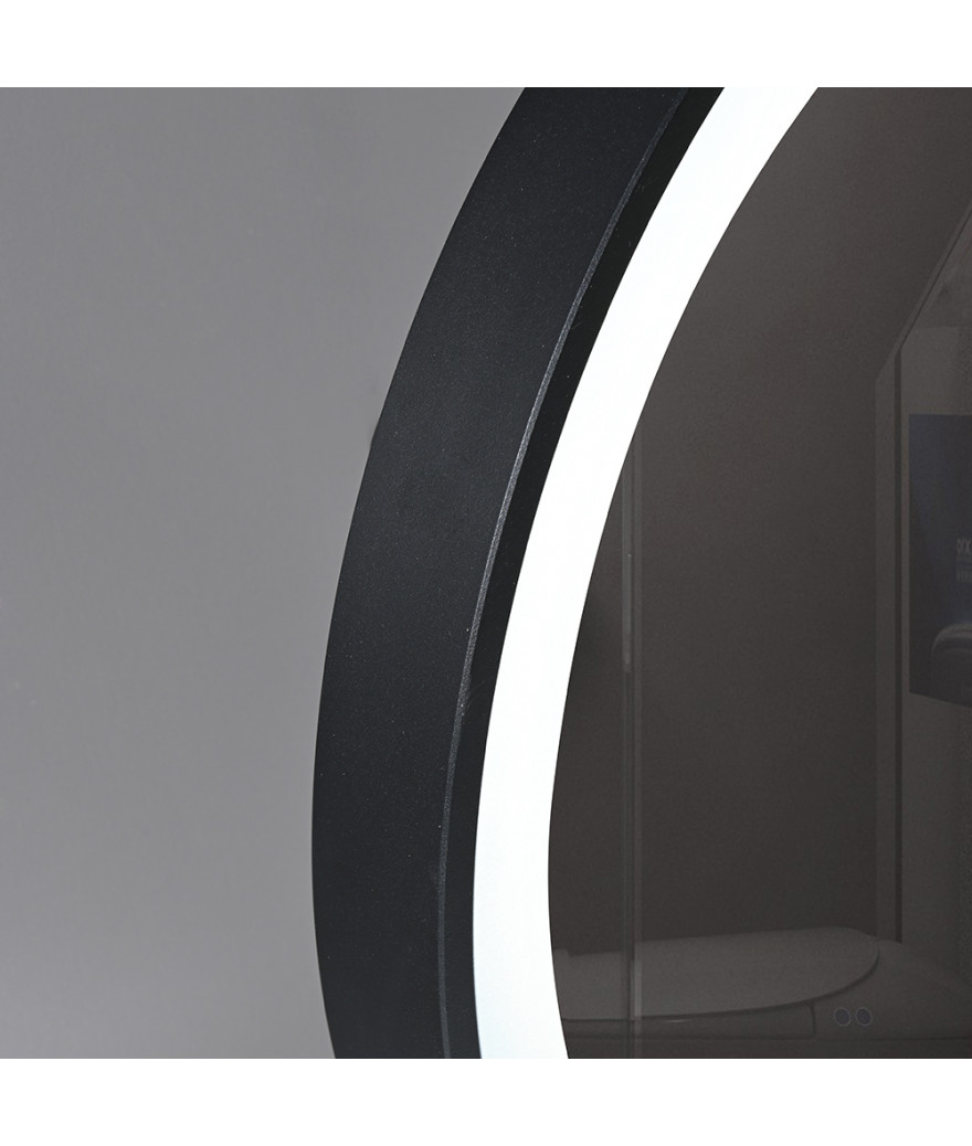 Miroir Rond éclairage LED De Salle De Bain SOLEN Avec Interrupteur