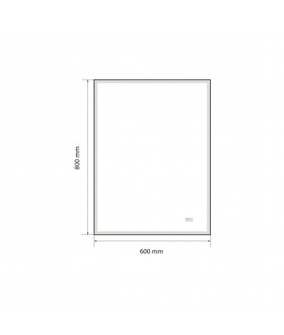 Miroir salle de bain LED anti buée avec cadre doré LB-126080G