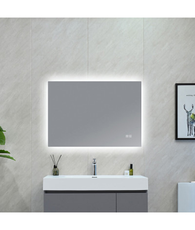 Miroir salle de bain LED avec anti buée et LED 3 couleurs LB-85070A