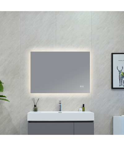Miroir salle de bain LED avec anti buée et LED 3 couleurs LB-85070A