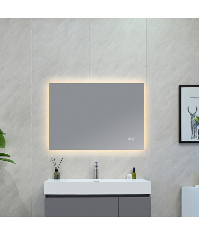 Miroir salle de bain LED avec anti buée et LED 3 couleurs LB-85070A