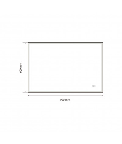 Miroir salle de bain LED anti buée avec cadre noir LB-126080B