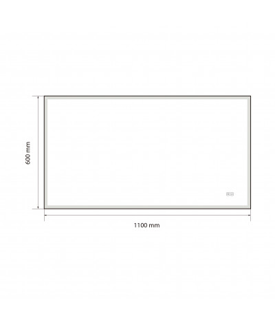 Miroir salle de bain LED anti buée avec cadre noir LB-126080B