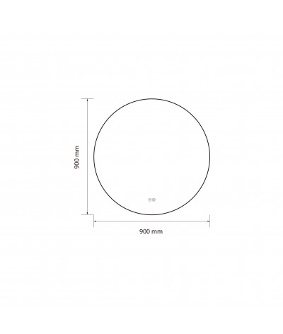 Miroir de bain LED rond anti buée avec cadre doré LB-4647GA