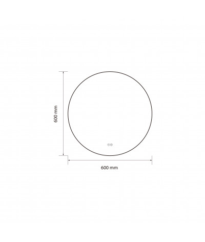 Miroir salle de bain LED rond anti buée avec cadre noir LB-4647BA