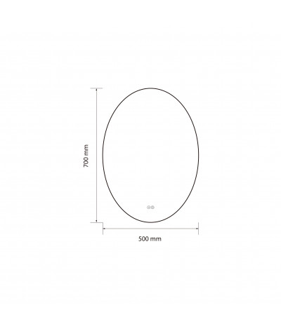 Miroir salle de bain LED ovale anti buée avec cadre doré LB-4646G