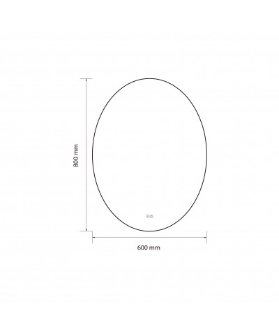 Miroir salle de bain LED ovale anti buée avec cadre doré LB-4646G