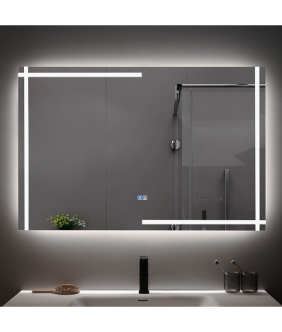 Miroir salle de bain LED anti buée et LED 3 couleurs LB-4693