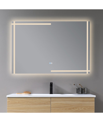 Miroir salle de bain LED anti buée et LED 3 couleurs LB-4693