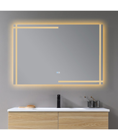 Miroir salle de bain LED anti buée et LED 3 couleurs LB-4693